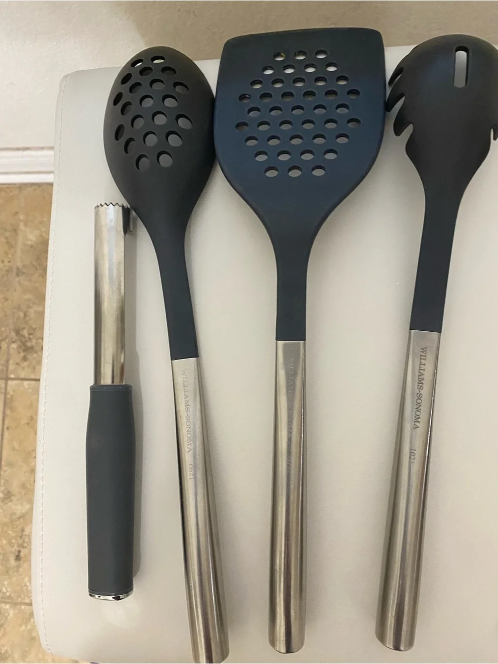 Williams Sonoma Nonstick Kitchen Utensil Set & Corer Lot Stainless Steel 4 Piece